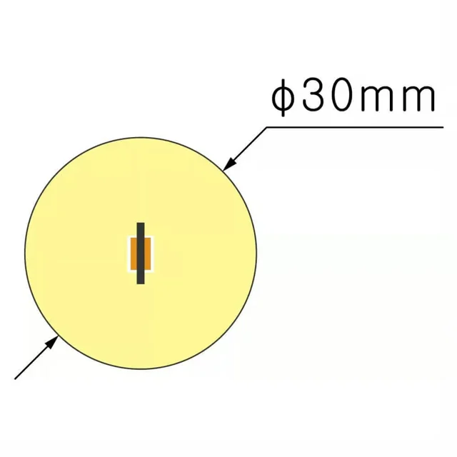 Dimensioned cross-section of NS-ND30 Neon Flex, 30 mm diameter.
